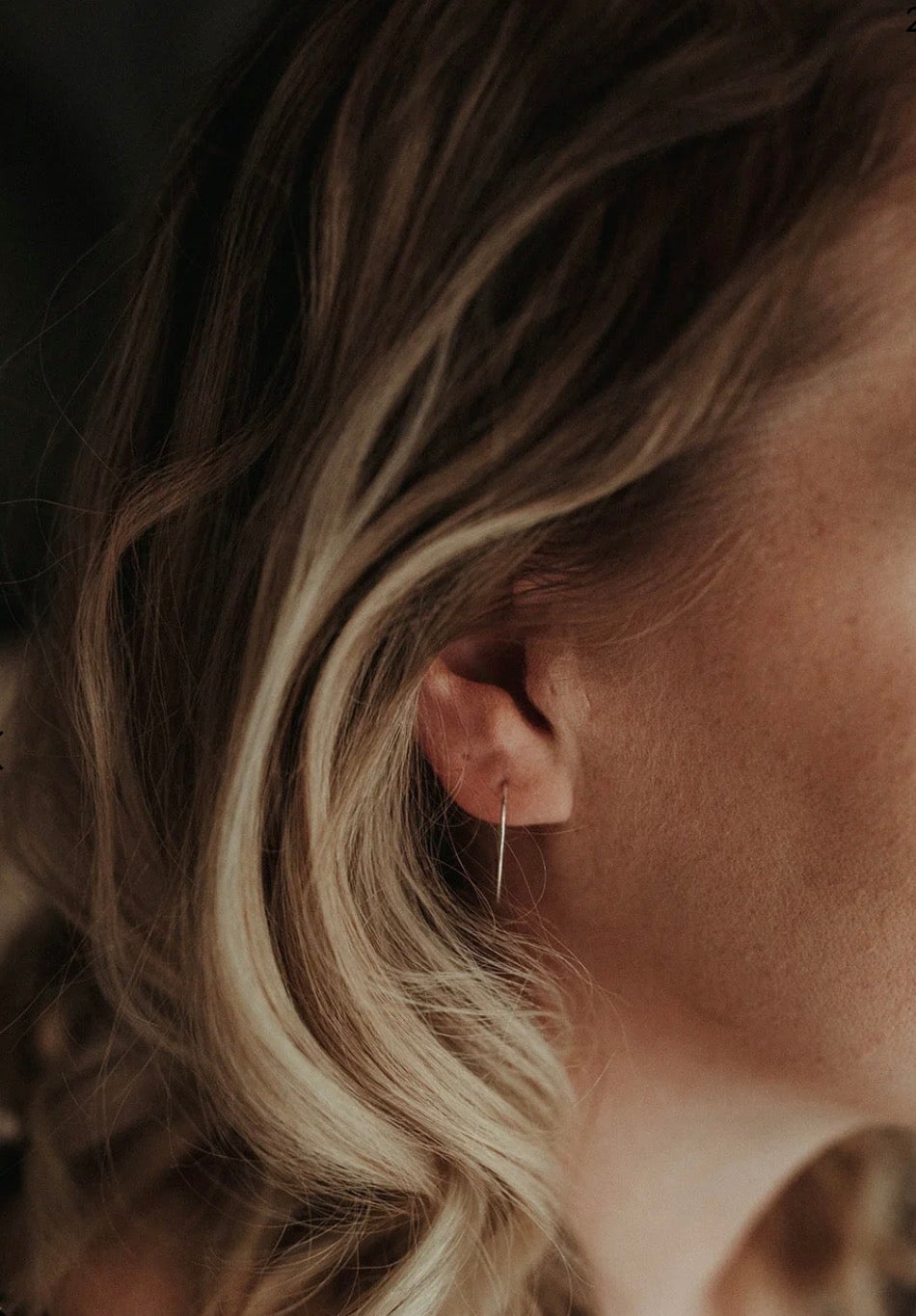 Roake Studio silver minimalist hoop earrings