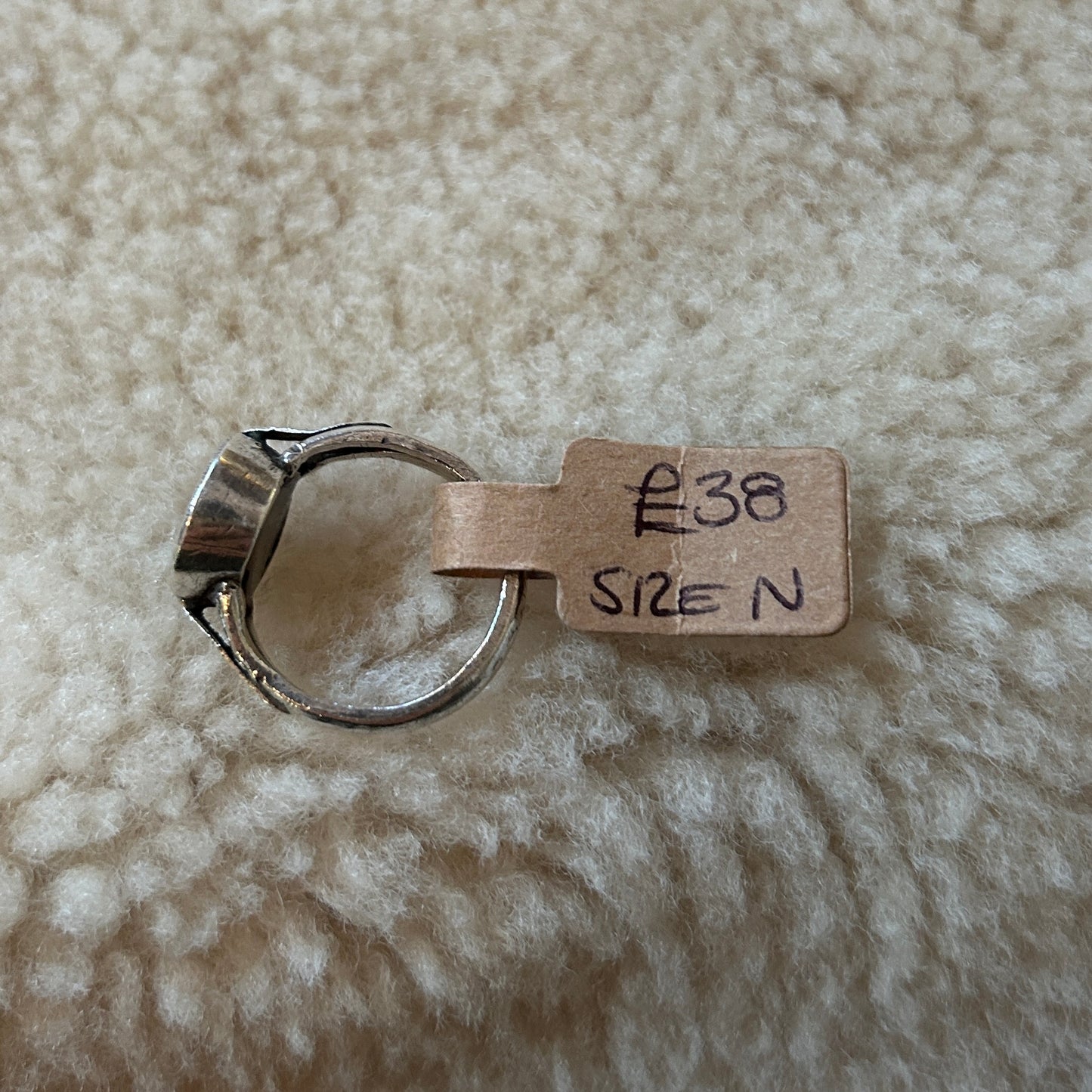 Mexican Silver + Paste signet ring