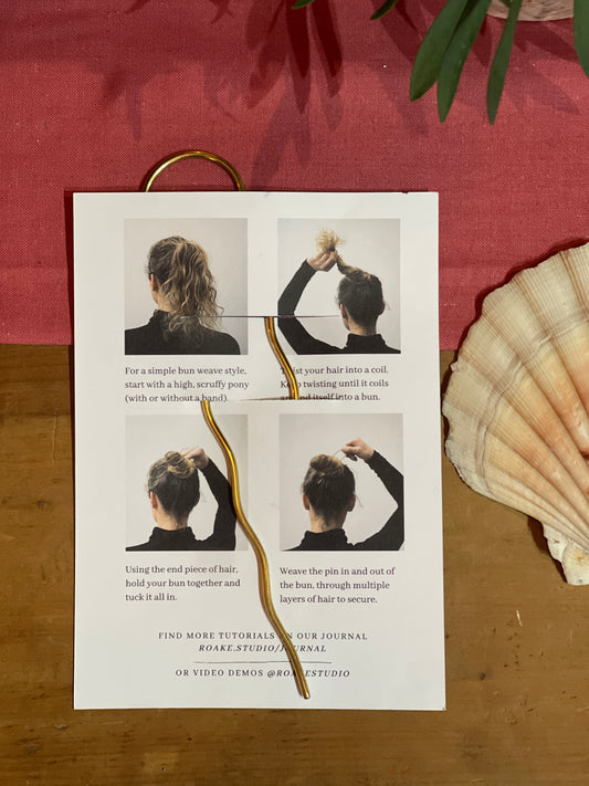 Roake Studio Brass wavy Hairpin