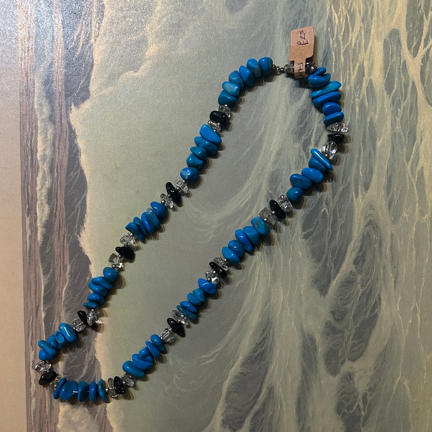 Howlite, Obsidian and Quartz