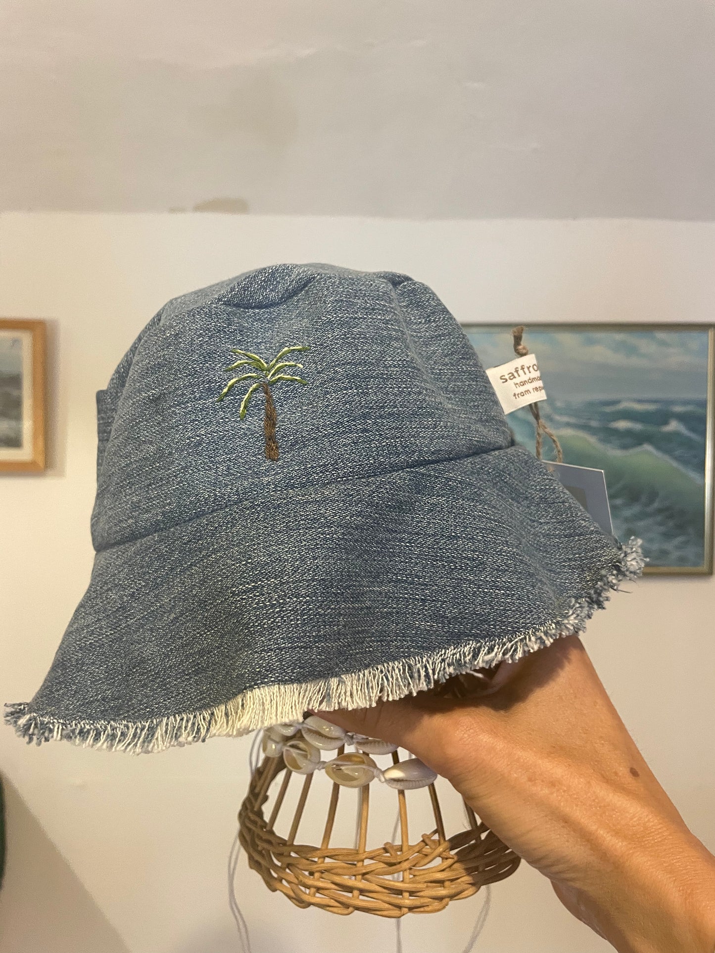Saffron Skies Reworked denim Surf Hat
