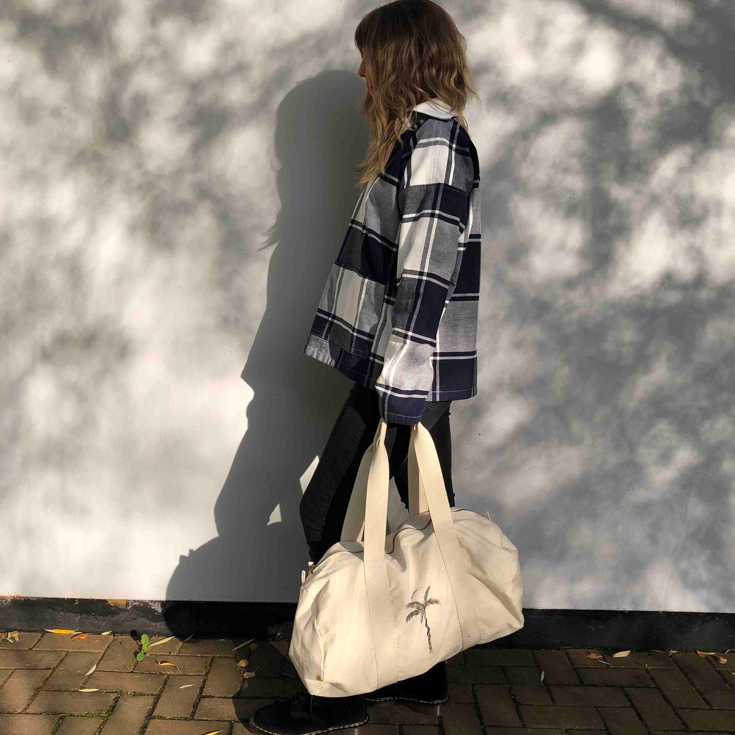 Own brand Organic cotton shoulder Kit bag