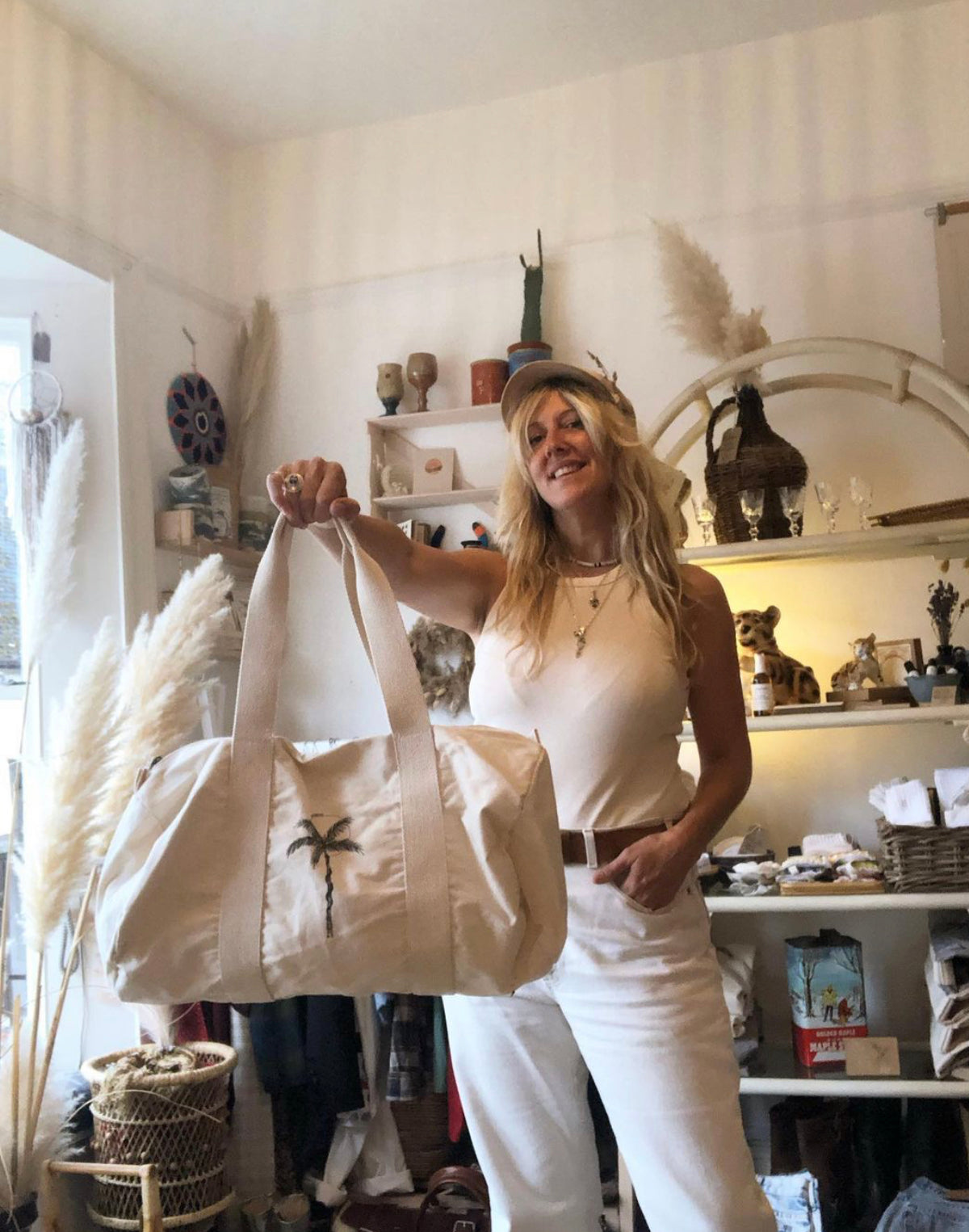 Own brand Organic cotton shoulder Kit bag