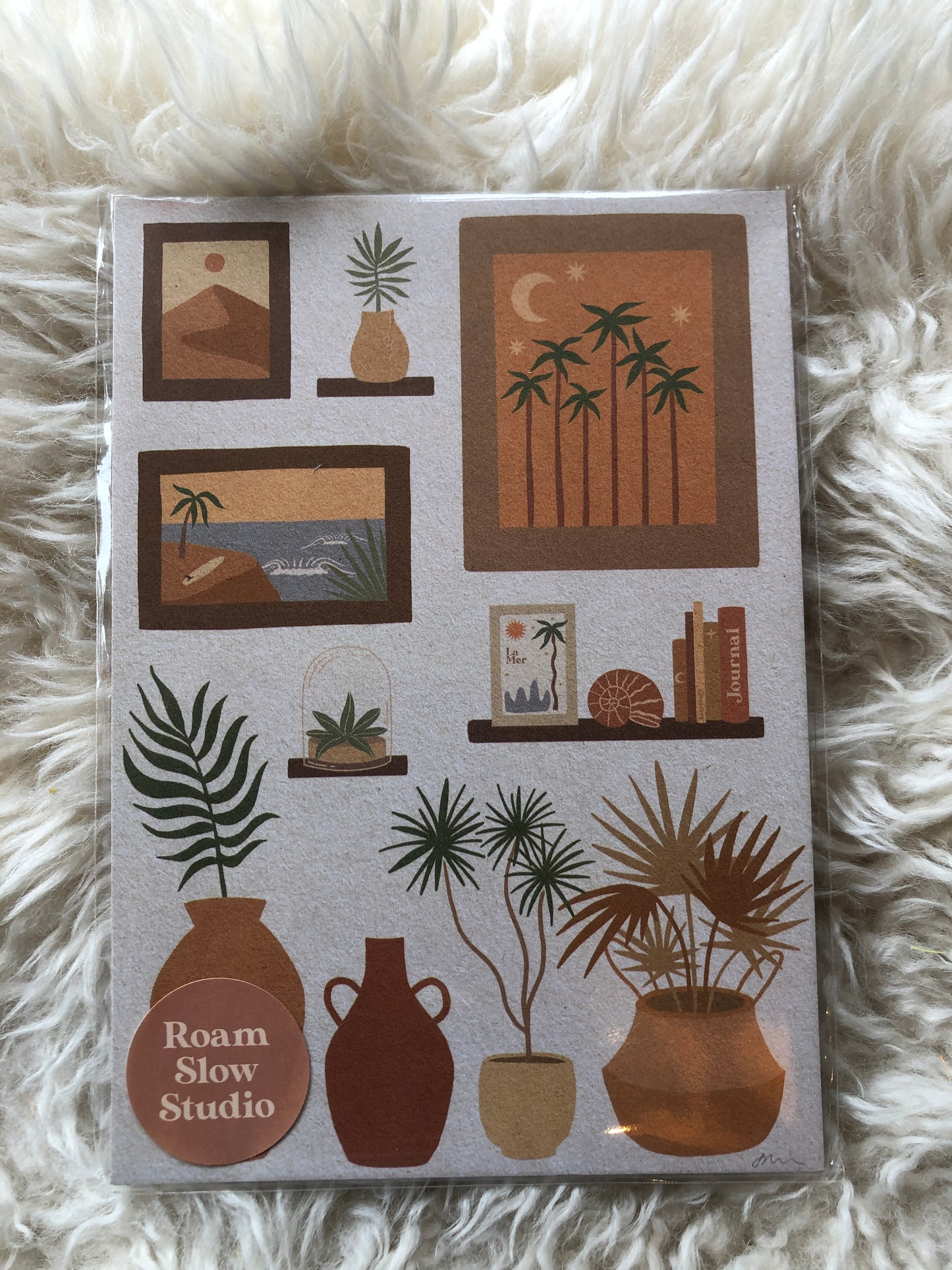 Roam Slow Studio Collection of treasures art print