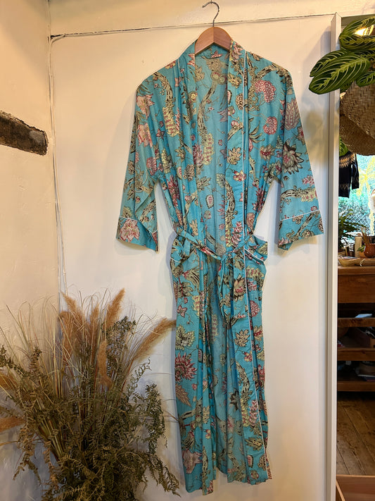 Cotton Block Print Gown