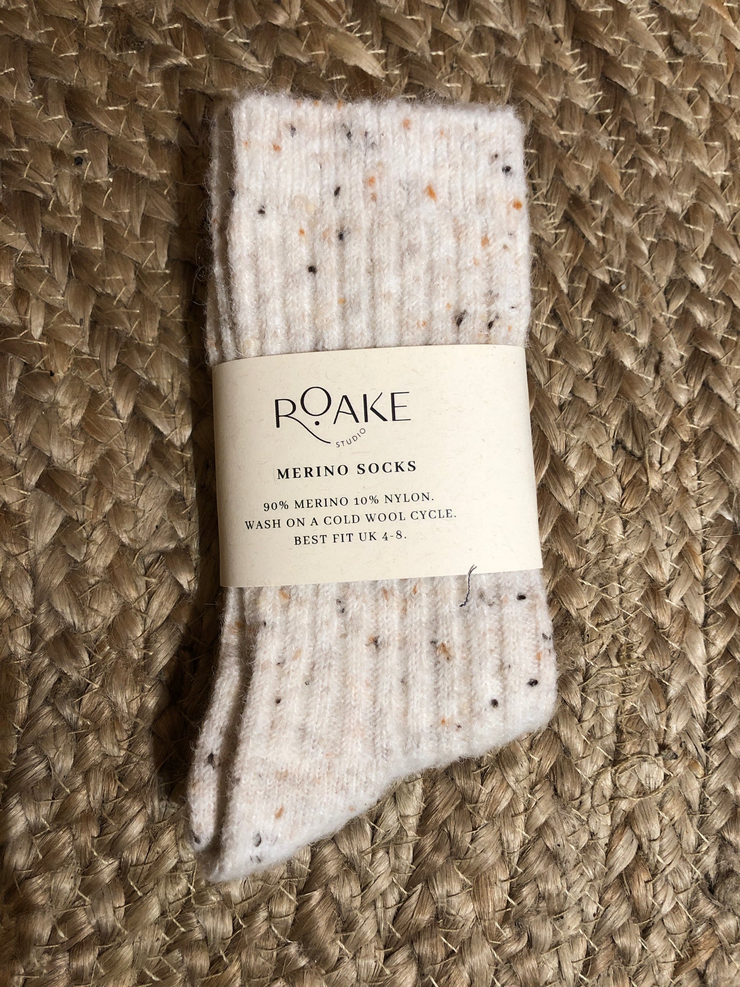 Roake Studio Merino fleck socks