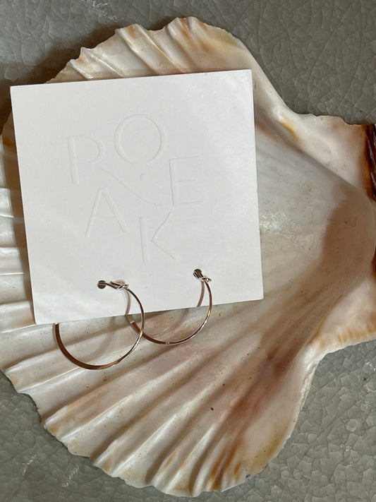 Roake Studio silver minimalist hoop earrings