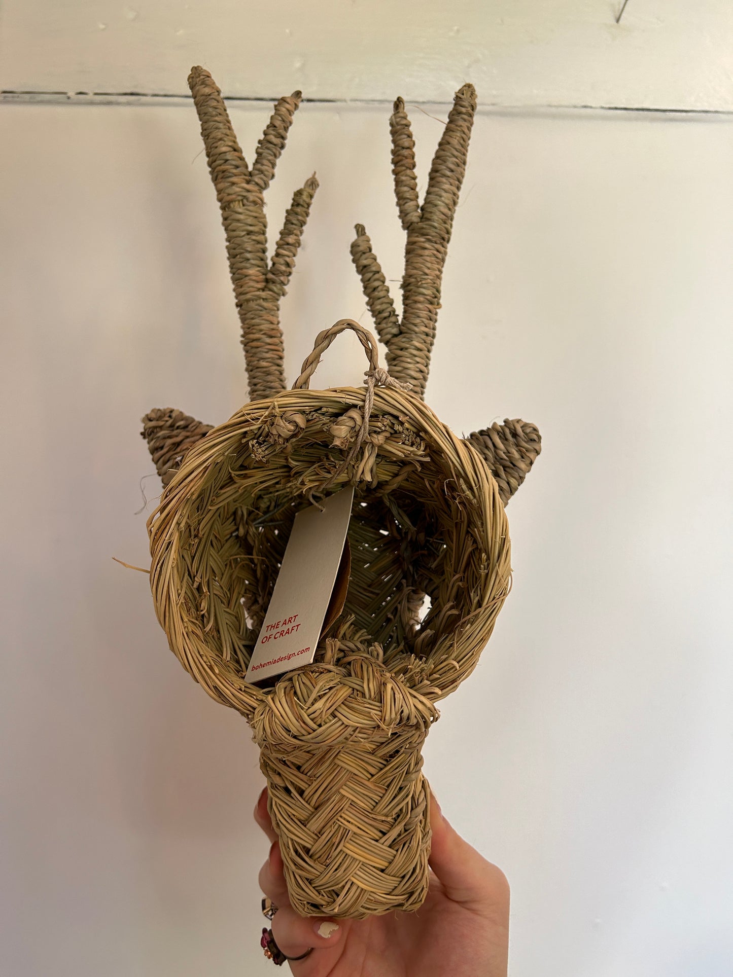 Wicker Stags Head