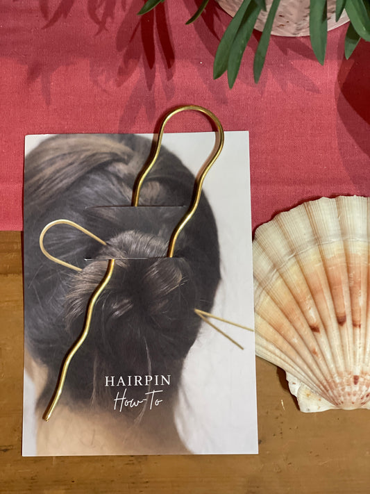 Roake Studio Brass wavy Hairpin