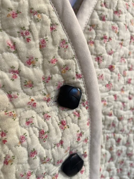 Jolly Brown hand tailored Ditsy crop vest