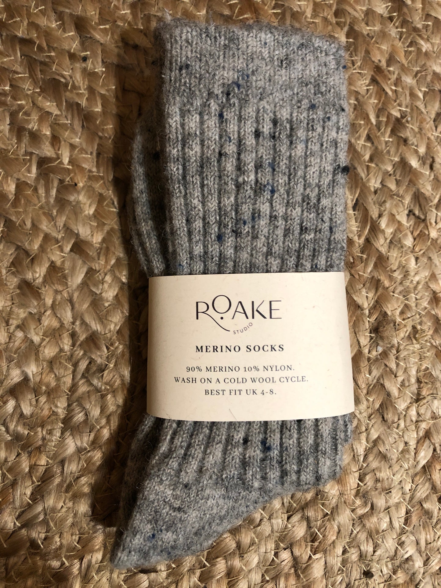 Roake Studio Merino fleck socks