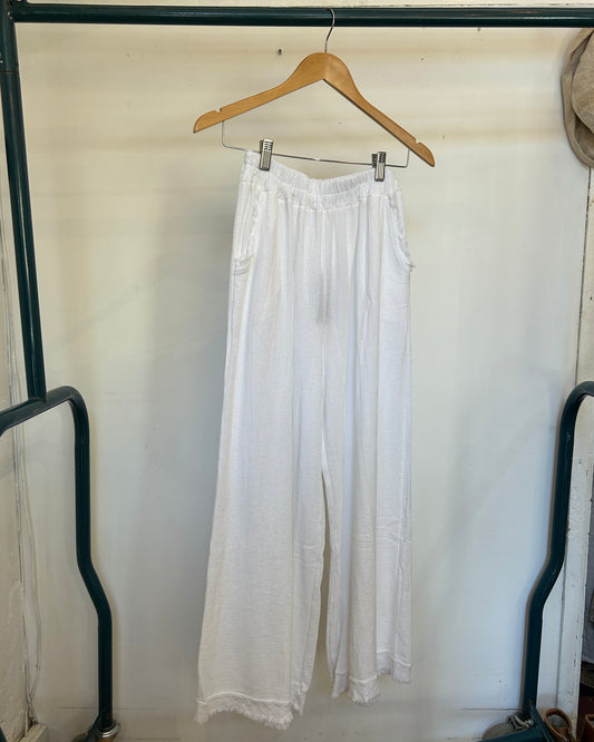 The Waffle Pant in Santorini White