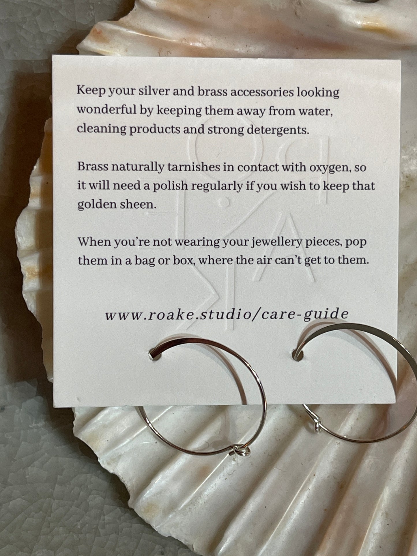 Roake Studio silver minimalist hoop earrings