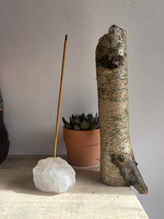 Raw Crystal Incense Holder