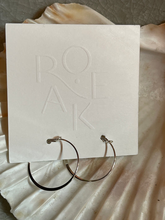 Roake Studio silver minimalist hoop earrings