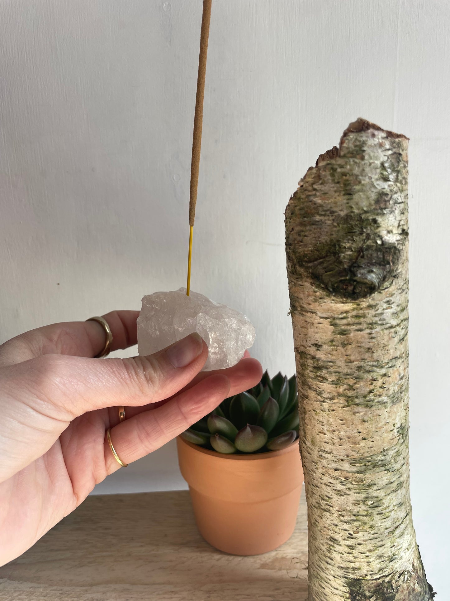 Raw Crystal Incense Holder