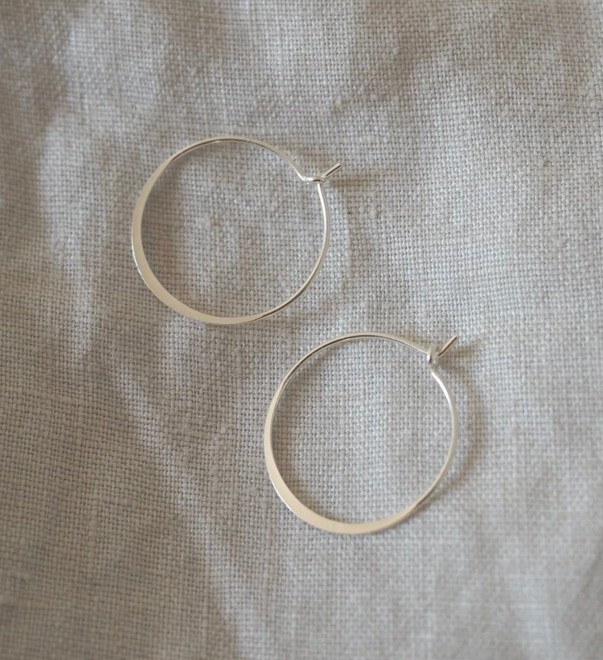 Roake Studio silver minimalist hoop earrings