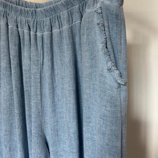 The Waffle Pant in Seafoam