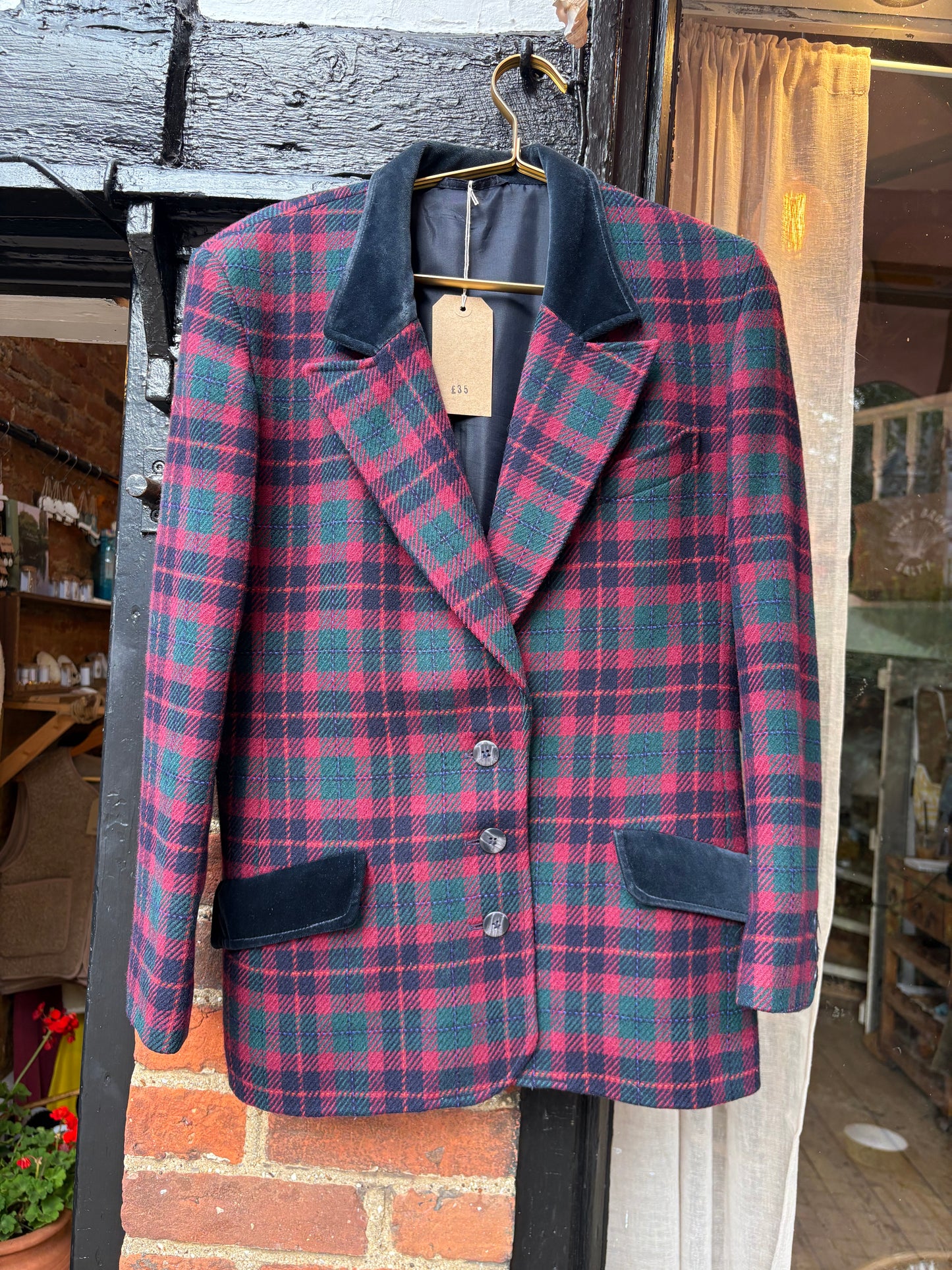 Vintage Wool Tartan Blazer