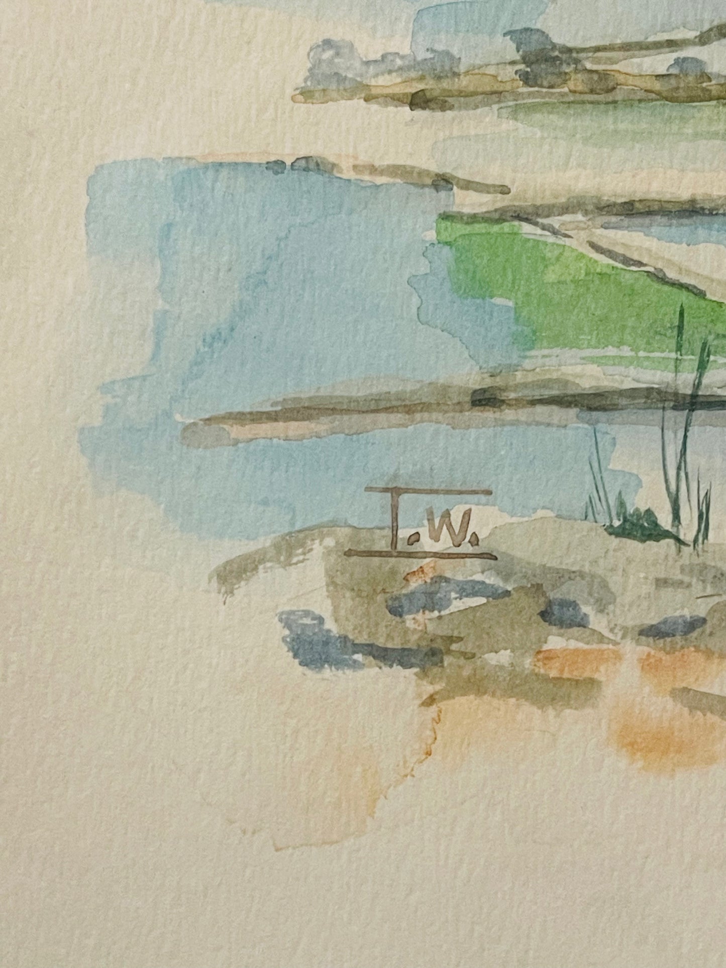 Original vintage watercolour of Kashmir