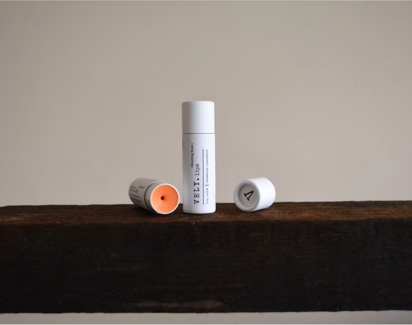 Strawberry and Grapefruit Natural Vegan Tinted Lip Balm "Blushing Rose"