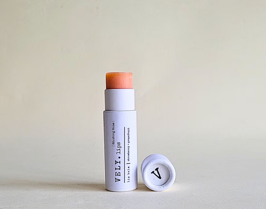 Strawberry and Grapefruit Natural Vegan Tinted Lip Balm "Blushing Rose"