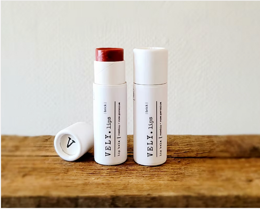 Rosehip and Rose Geranium Natural Vegan Tinted Lip Balm "Brick"