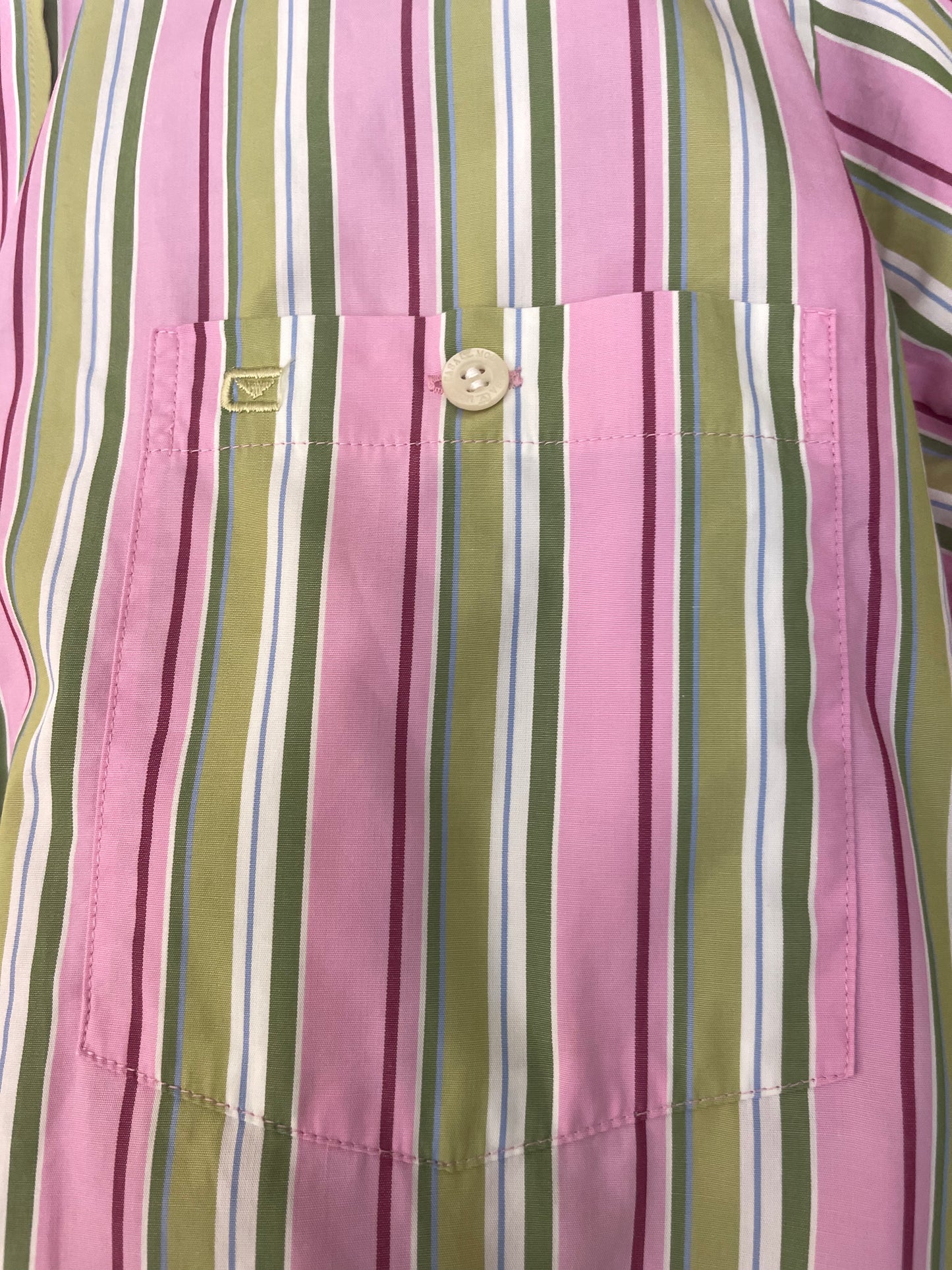 Pink stripe sitting overshirt
