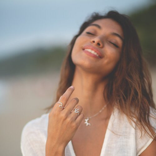 Catch the Sunrise Sterling Silver Wave Ring