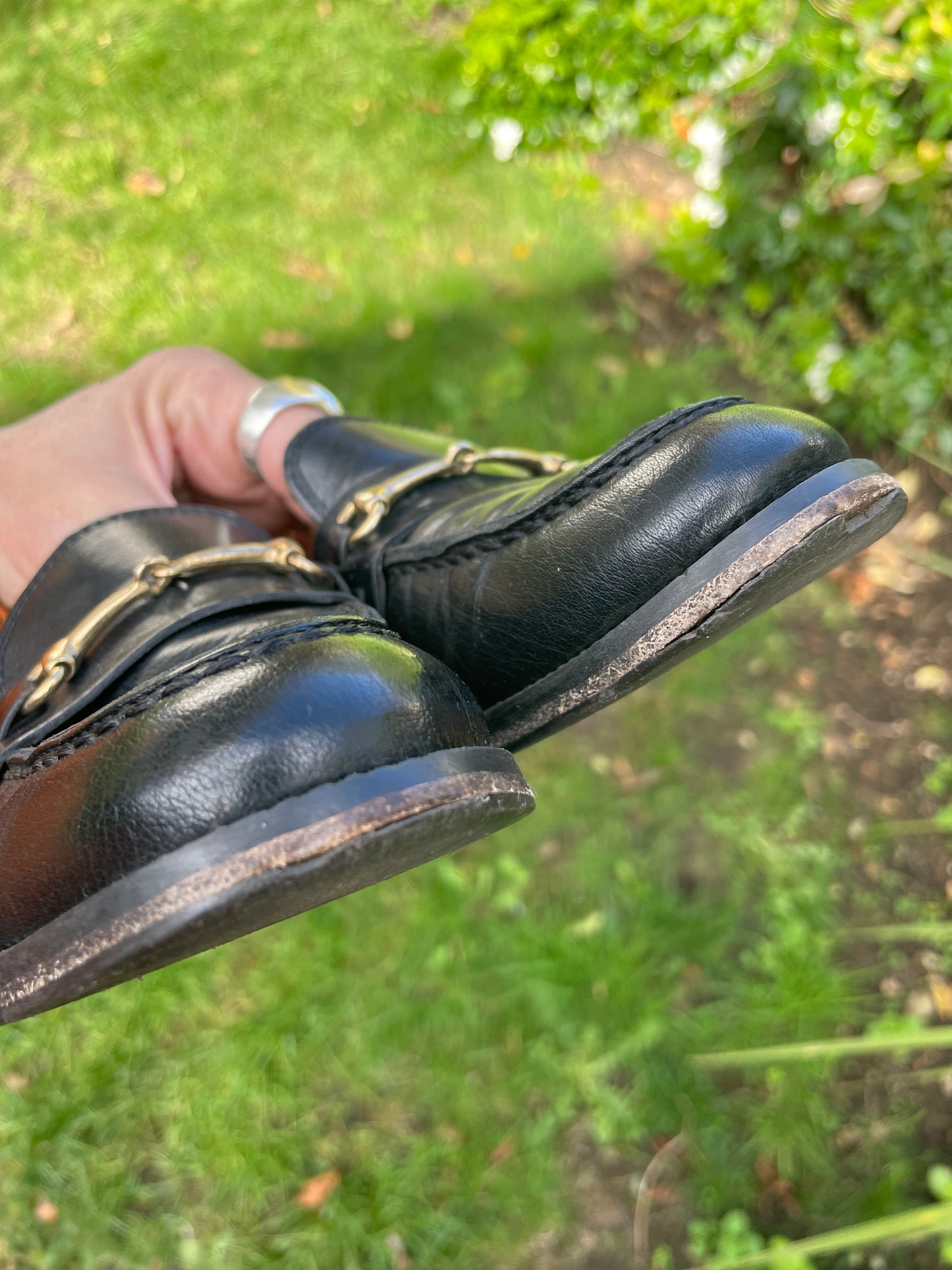 Vintage Russell & Bromley black leather Loafers size 6.5