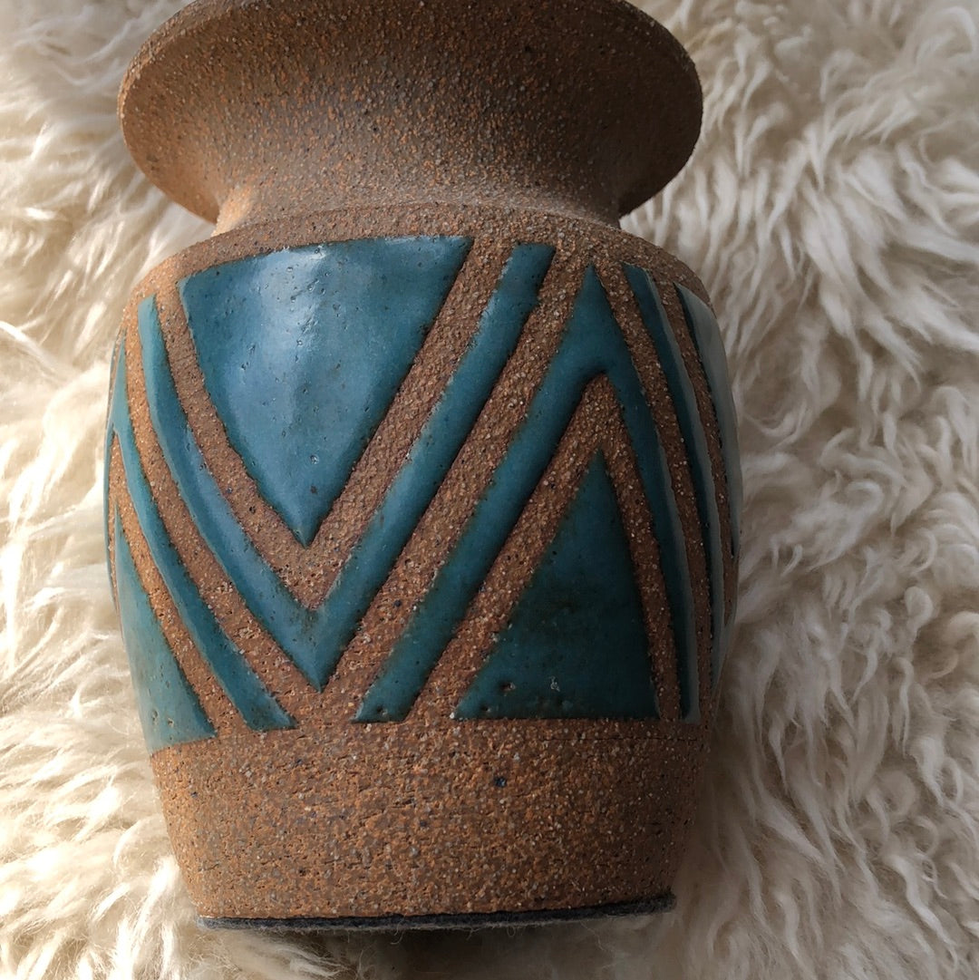 Stoneware southwestern Vase