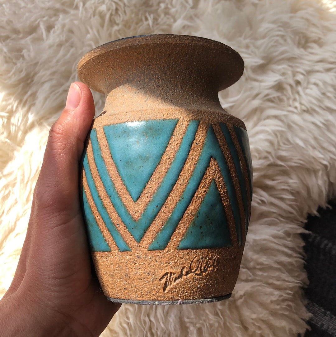Stoneware southwestern Vase