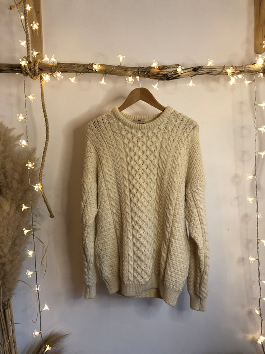 Irish wool chunky knit jumper