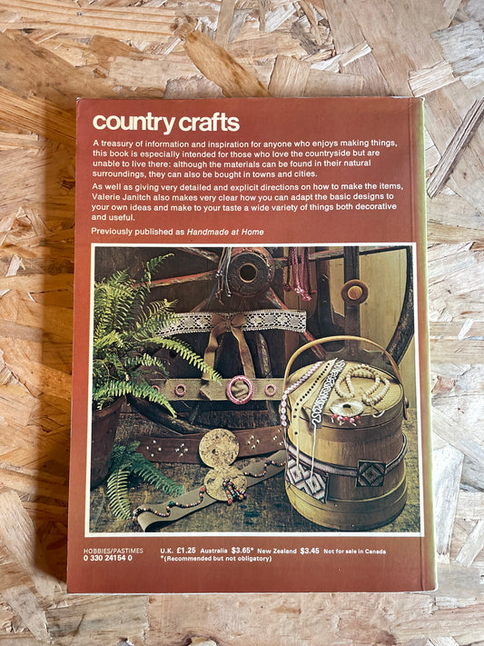 Country Crafts by Valerie Janitch 1970s Book