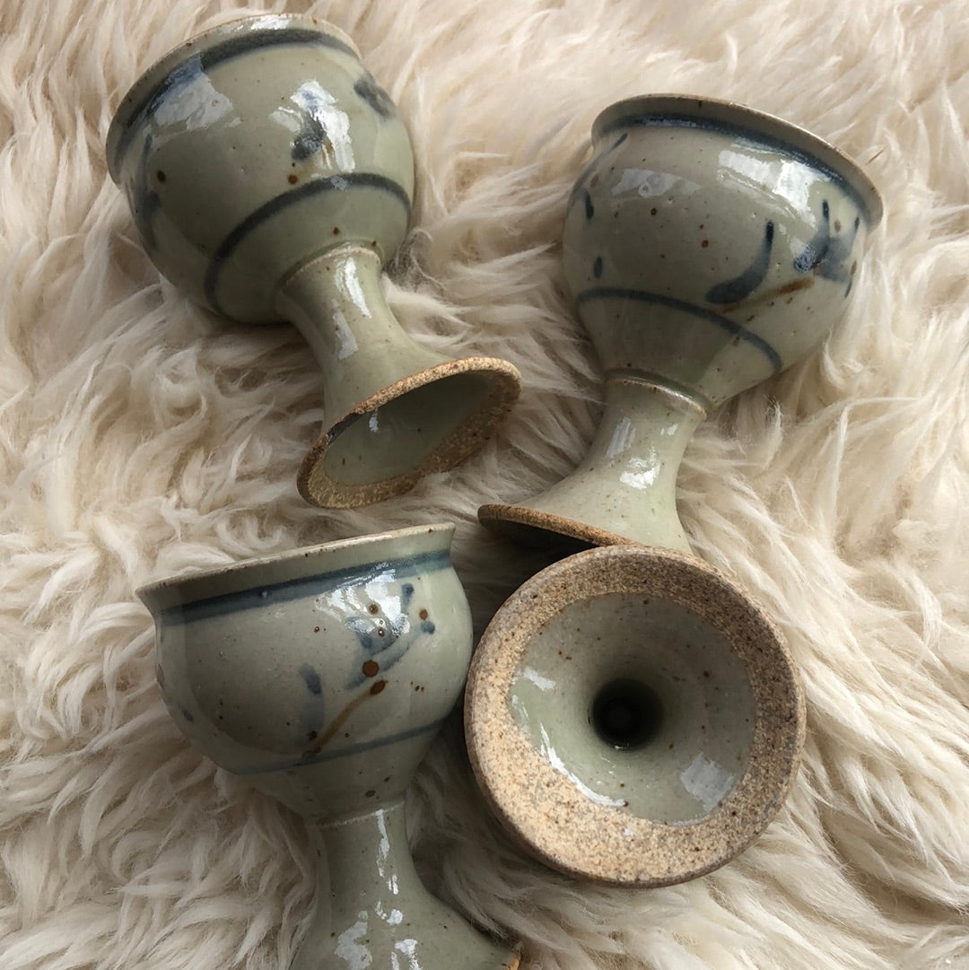 1970s Stoneware Goblet set of 4