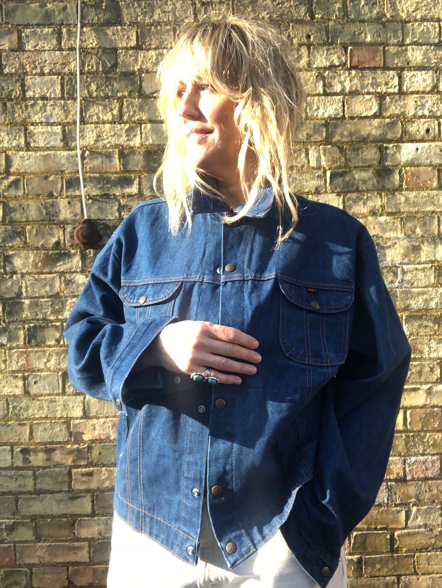 Straight Cut 1980s JB reworked indigo denim jacket