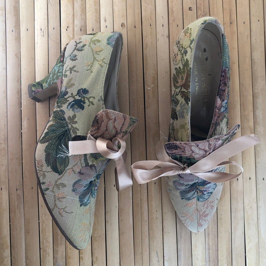 Laura Ashley regency vibe Tapestry Heels